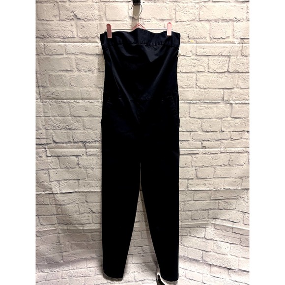 Leya Navy Blue Strapless Jumpsuit - Picture 1 of 3